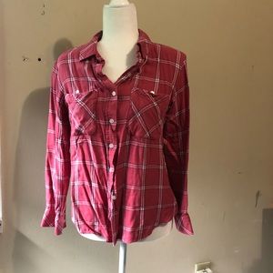 Sanctuary Faded Red Flannel Size Small